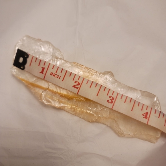 Raw Golden Phantom Selenite Gypsum Crystal Wand Slice With Limonite 0.181lb - Picture 2 of 11